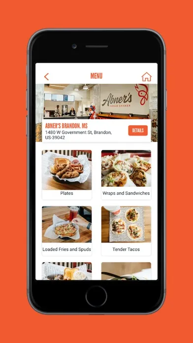 Ảnh chụp màn hình của Abner's Famous Chicken App
