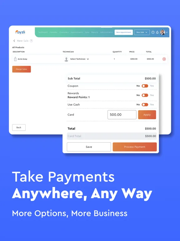 Payzli POS: Next-Gen Payments iPad  Screenshots