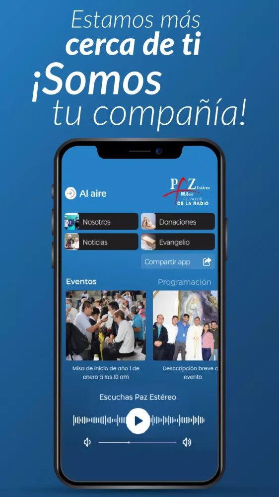 Tangkapan layar Emisora Paz Estéreo