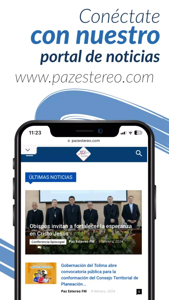 Tangkapan layar Emisora Paz Estéreo