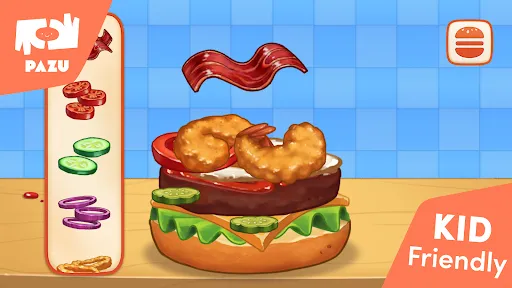 Screenshot di Burger Maker Kids Cooking Game