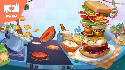 Screenshot di Burger Maker Kids Cooking Game
