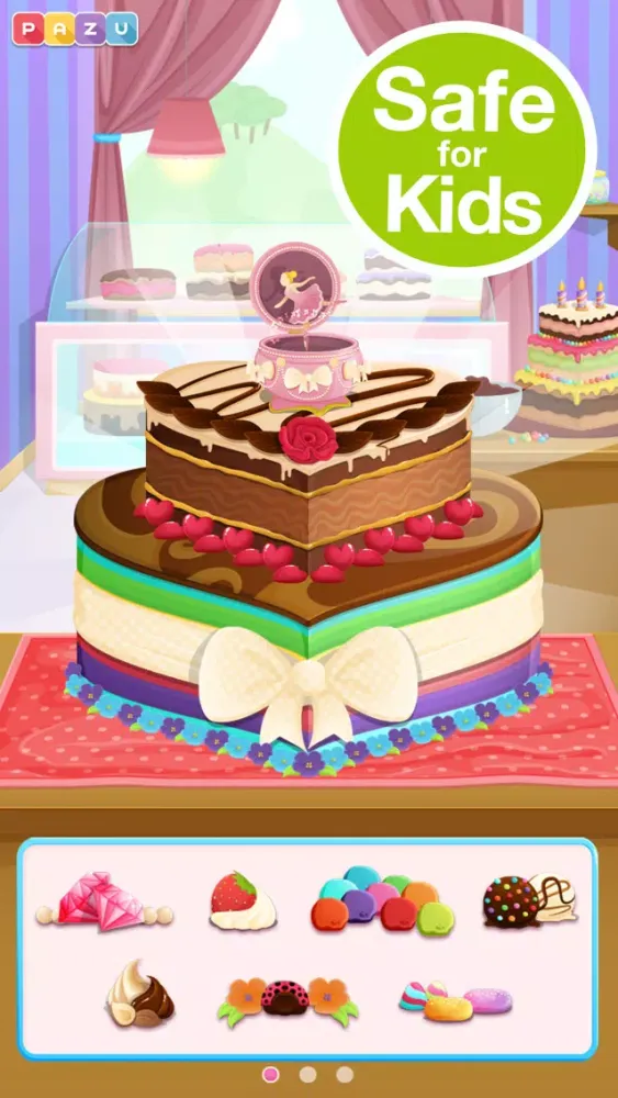 Capturas de tela do Cake Shop - Making & Cooking Cakes Game for Kids, by Pazu