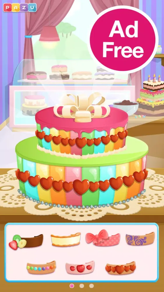 Capturas de tela do Cake Shop - Making & Cooking Cakes Game for Kids, by Pazu