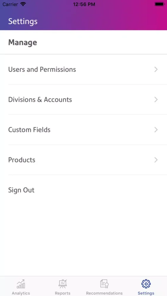 ภาพหน้าจอของ SendPro® Analytics