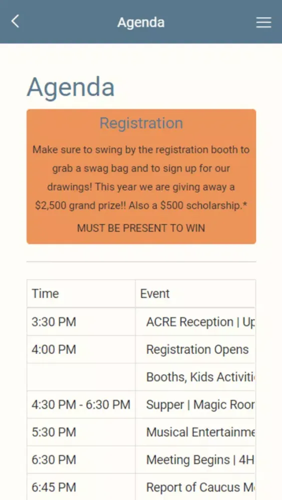 VEC Annual Meeting Screenshots
