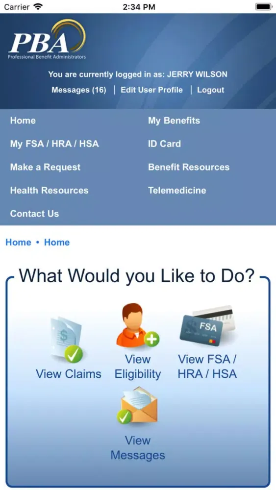 Capturas de pantalla de PBA Claims