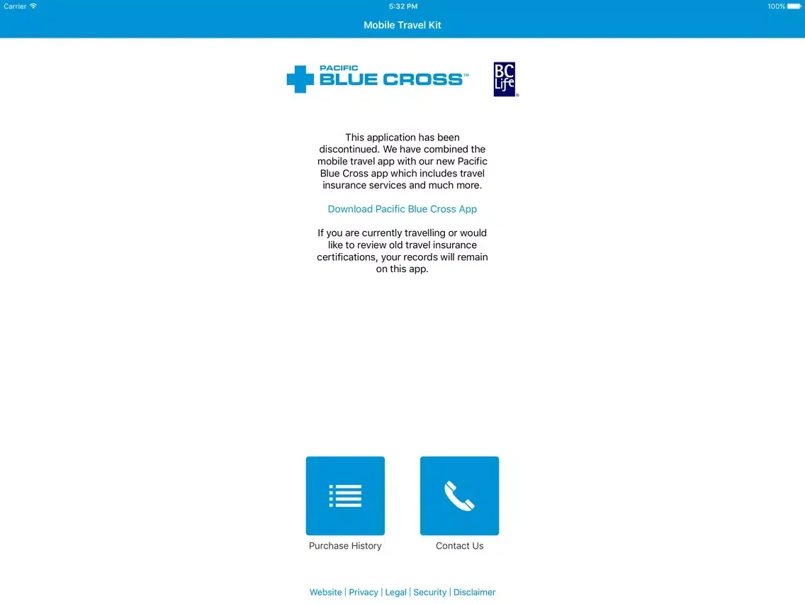 Mobile Travel Kit - Pacific Blue Cross iPad  স্ক্রিনশট