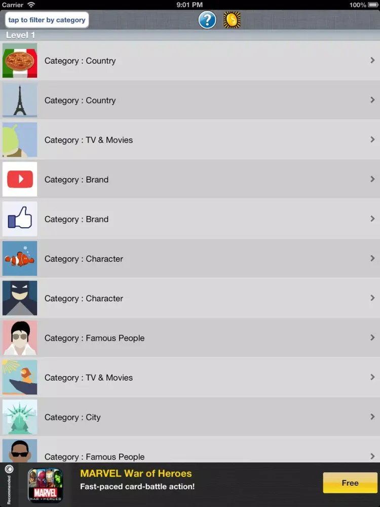 Cheat for Icomania - All Answers iPad 应用截图
