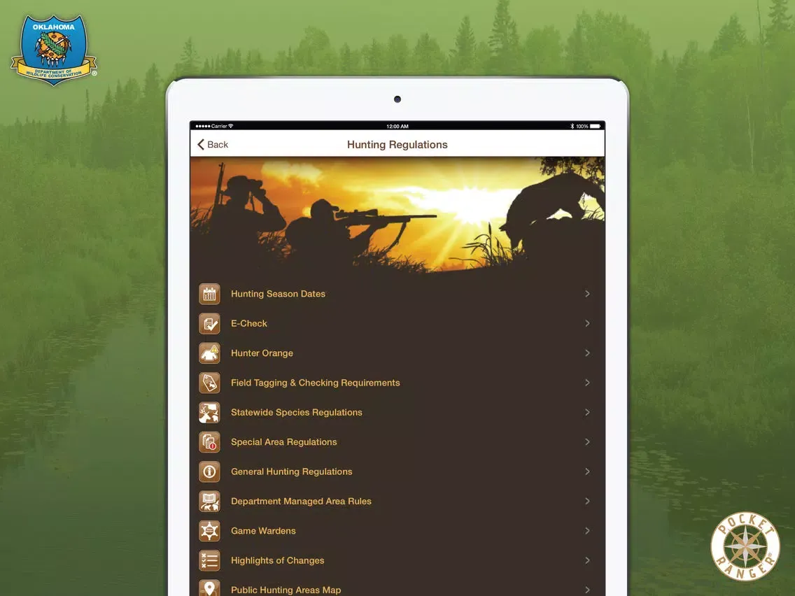 Zrzuty ekranu Oklahoma Fishing, Hunting & Wildlife Guide- Pocket Ranger® iPad 
