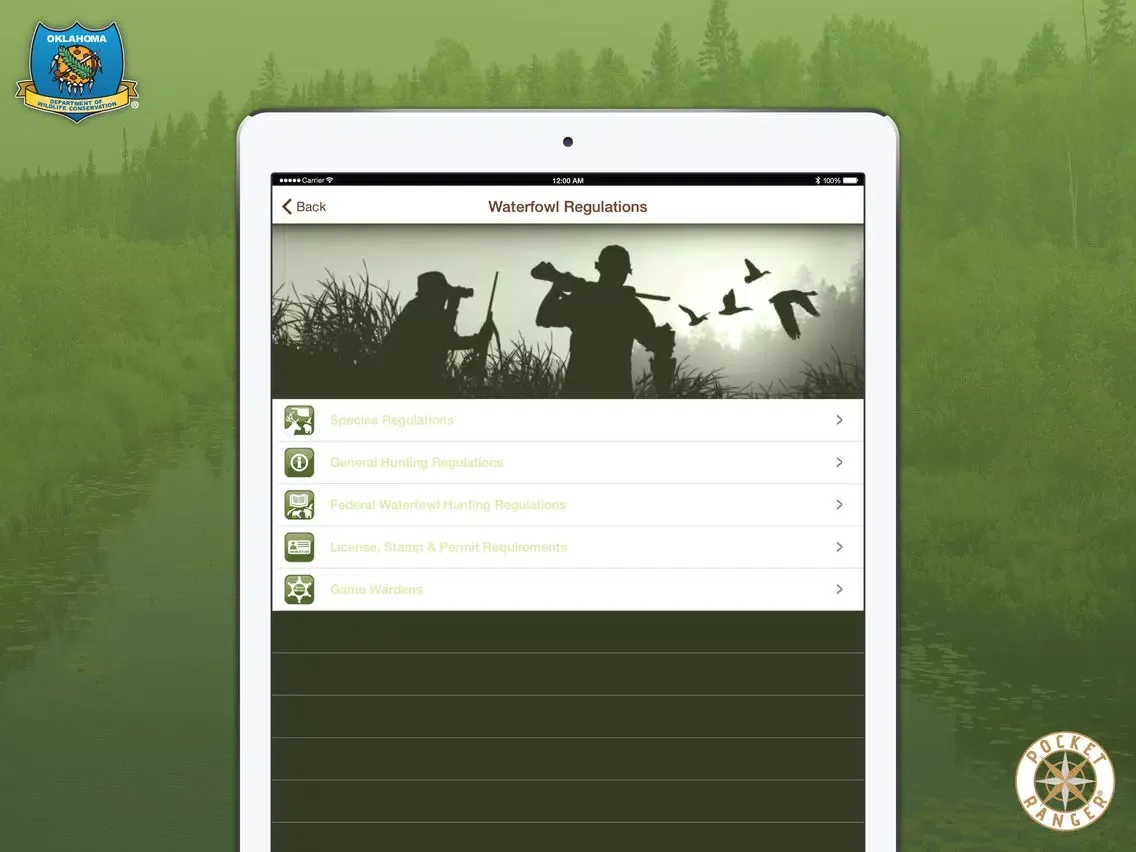 Zrzuty ekranu Oklahoma Fishing, Hunting & Wildlife Guide- Pocket Ranger® iPad 