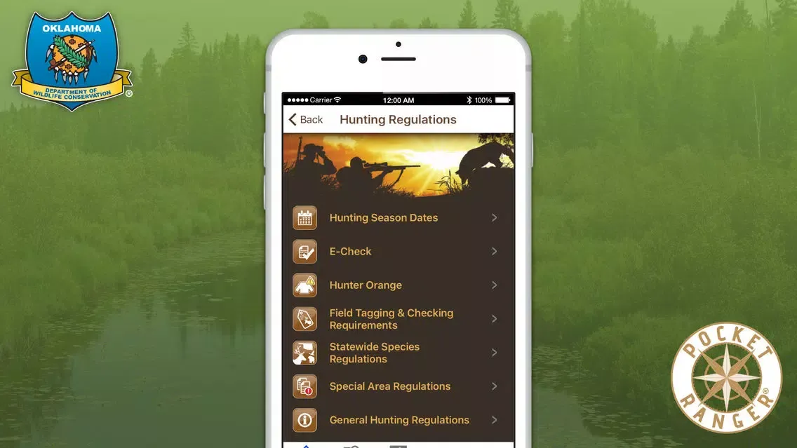Zrzuty ekranu Oklahoma Fishing, Hunting & Wildlife Guide- Pocket Ranger®
