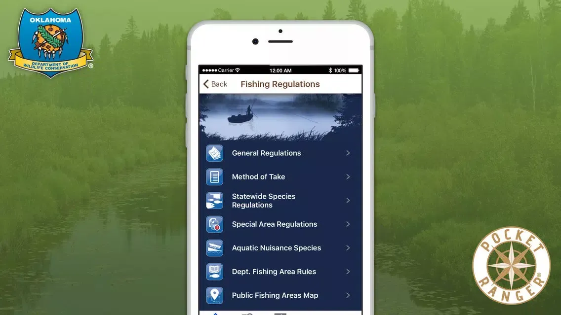 Zrzuty ekranu Oklahoma Fishing, Hunting & Wildlife Guide- Pocket Ranger®