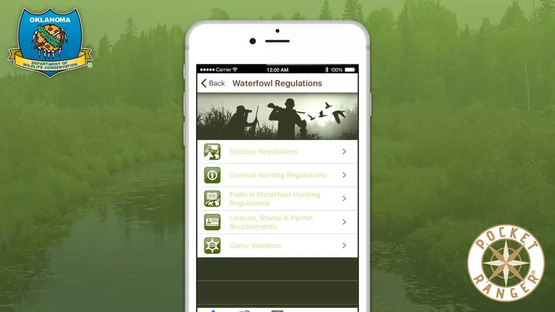 Zrzuty ekranu Oklahoma Fishing, Hunting & Wildlife Guide- Pocket Ranger®
