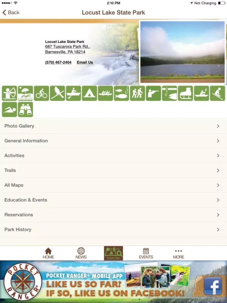 Pennsylvania State Parks & Forests Guide- Pocket Ranger® iPad 应用截图