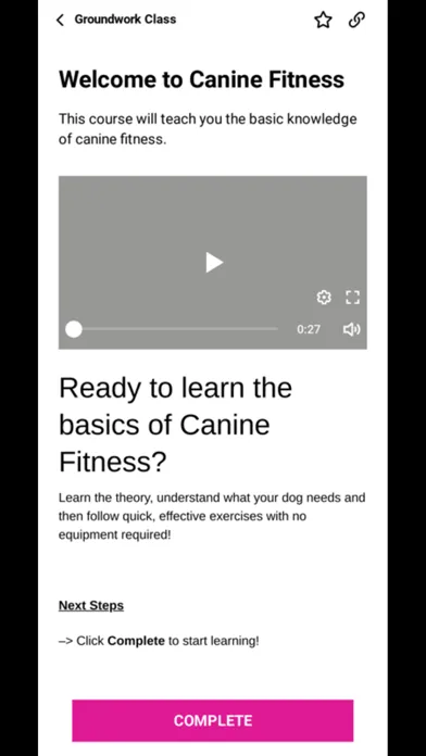 Canine Fitness App 스크린샷