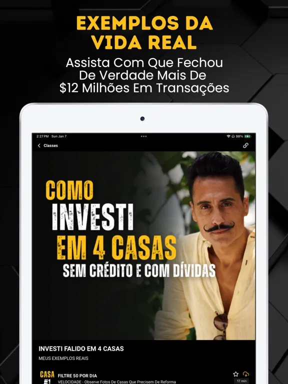 Capturas de tela do Stache Flow iPad 