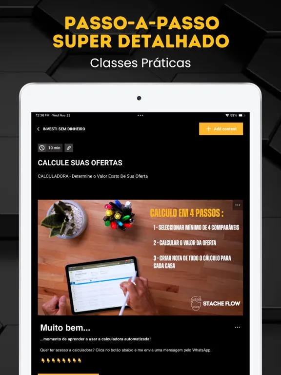 Capturas de tela do Stache Flow iPad 