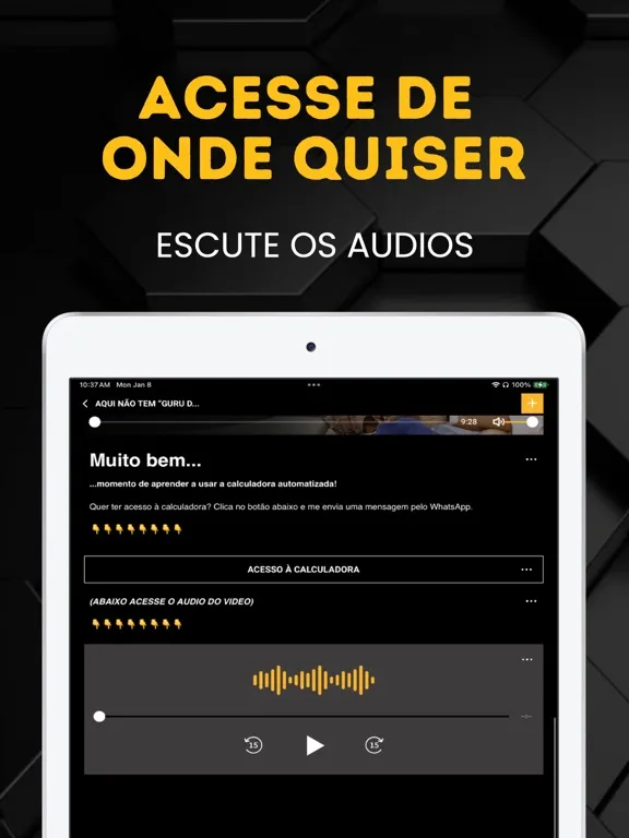 Capturas de tela do Stache Flow iPad 