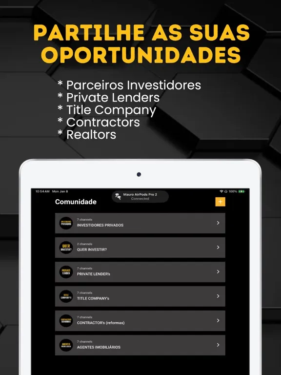 Capturas de tela do Stache Flow iPad 
