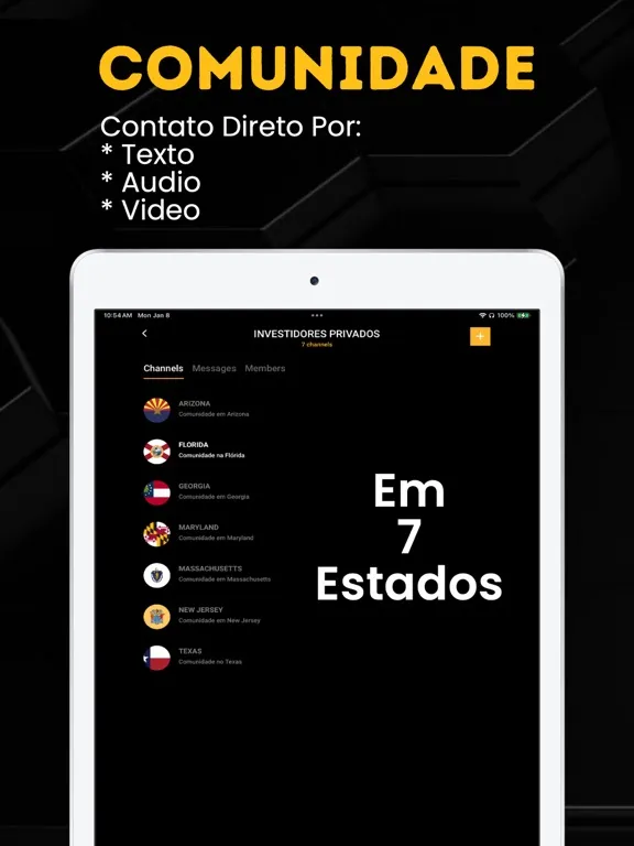 Capturas de tela do Stache Flow iPad 