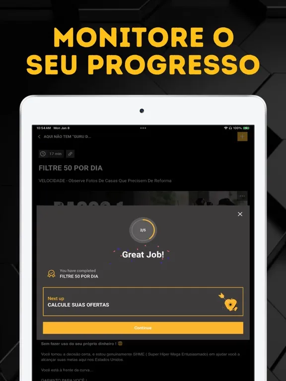 Capturas de tela do Stache Flow iPad 
