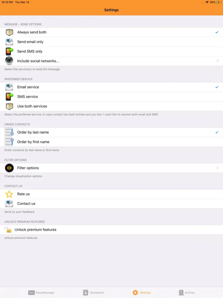 Ảnh chụp màn hình của Easy Message - Group Mass Text iPad 