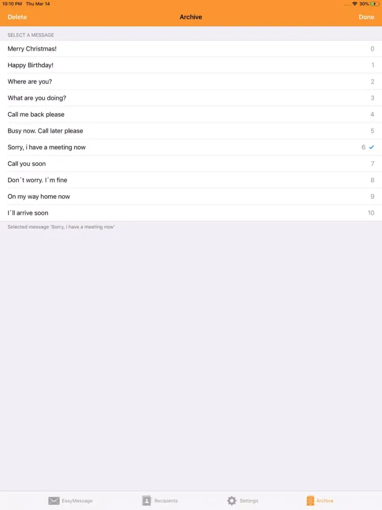 Ảnh chụp màn hình của Easy Message - Group Mass Text iPad 