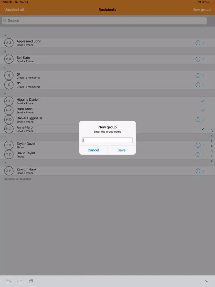 Ảnh chụp màn hình của Easy Message - Group Mass Text iPad 