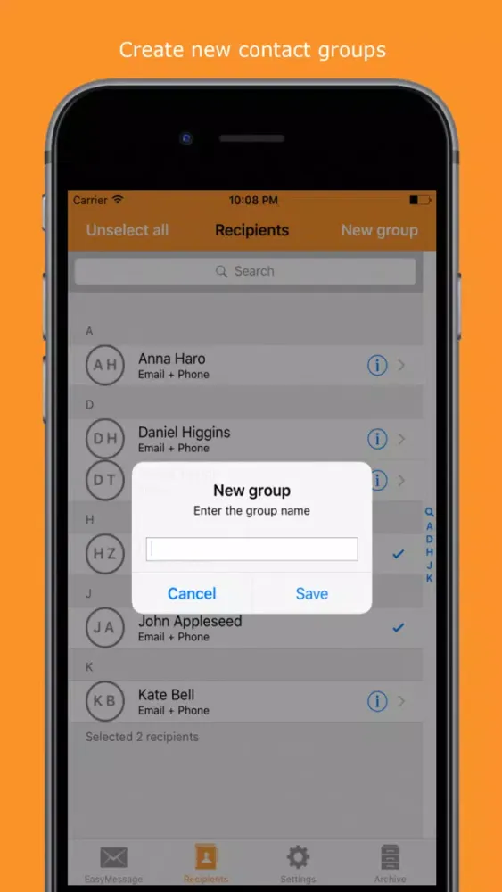Ảnh chụp màn hình của Easy Message - Group Mass Text