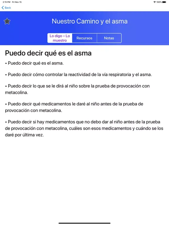 تصاویر Nuestro Camino y el asma iPad 