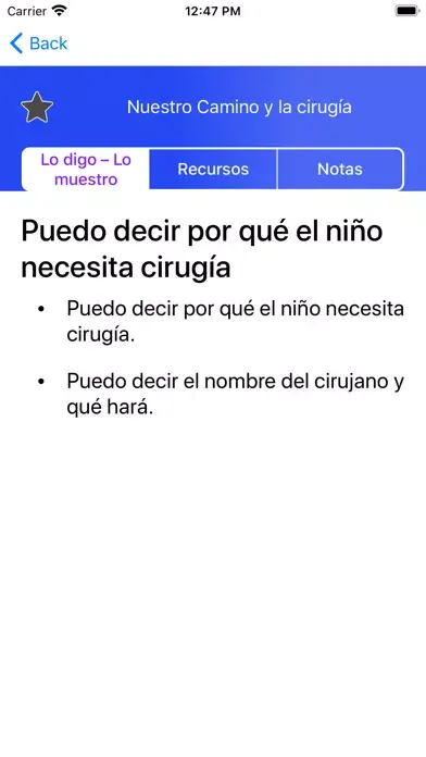 Screenshot di Nuestro Camino y la cirugía