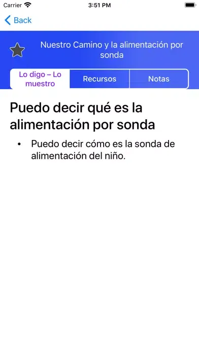 Ảnh chụp màn hình của Alimentación por sonda