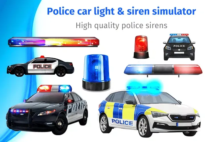 Police Car Light & Siren Simul سکرین شاٹس