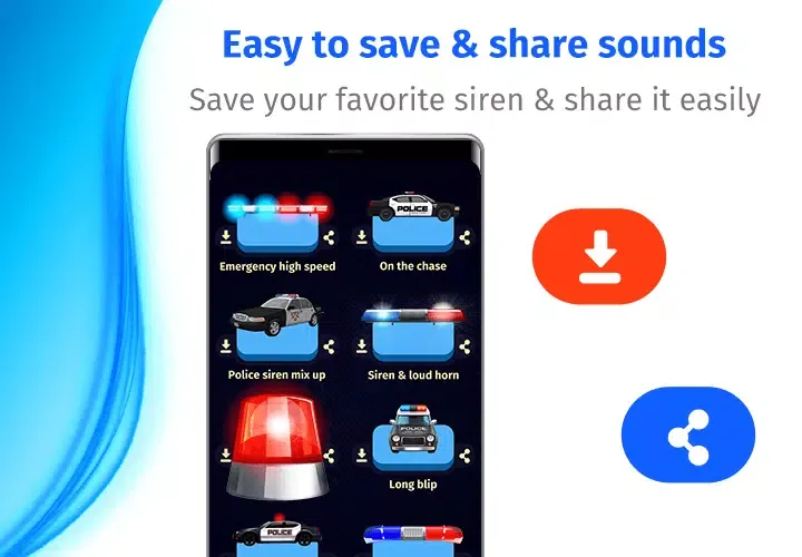 Police Car Light & Siren Simul سکرین شاٹس