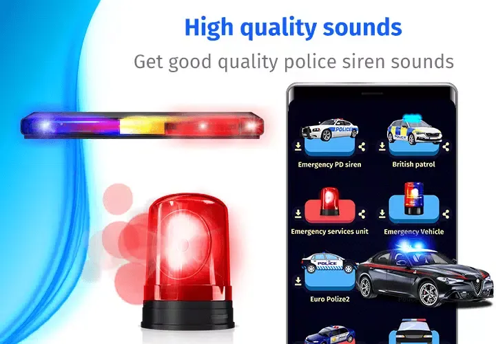 Police Car Light & Siren Simul سکرین شاٹس