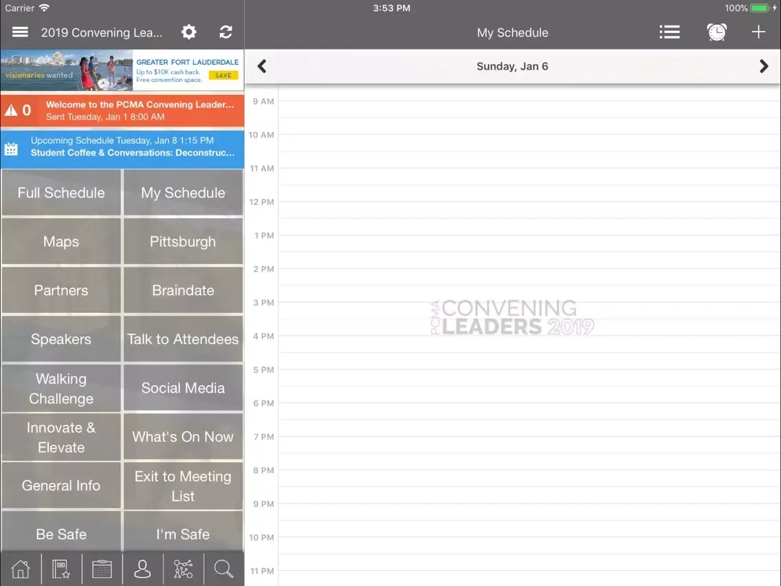 Ảnh chụp màn hình của PCMA iPad 