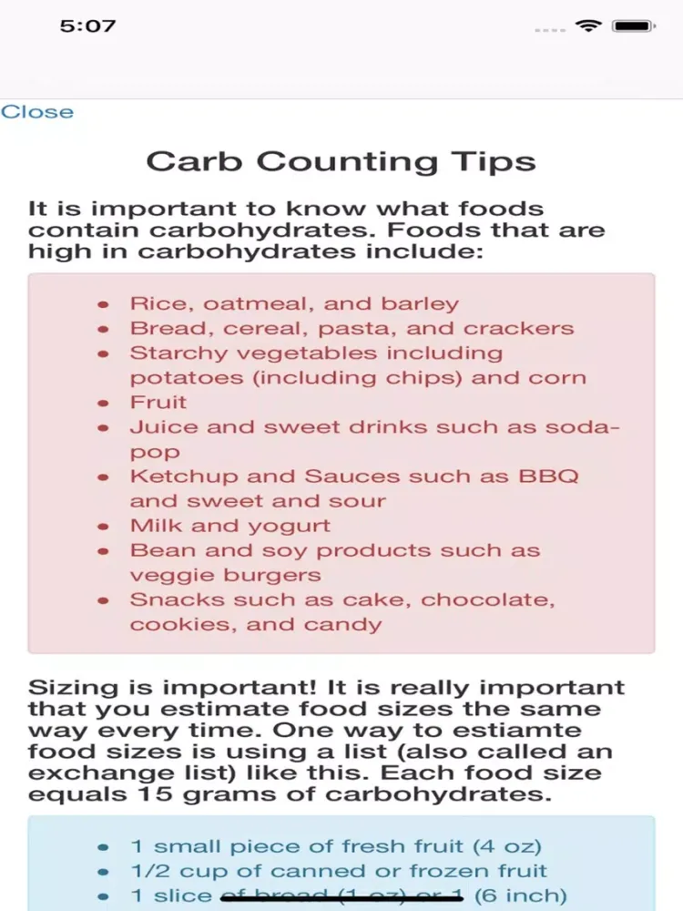 Скриншоты ispy carb counter iPad 