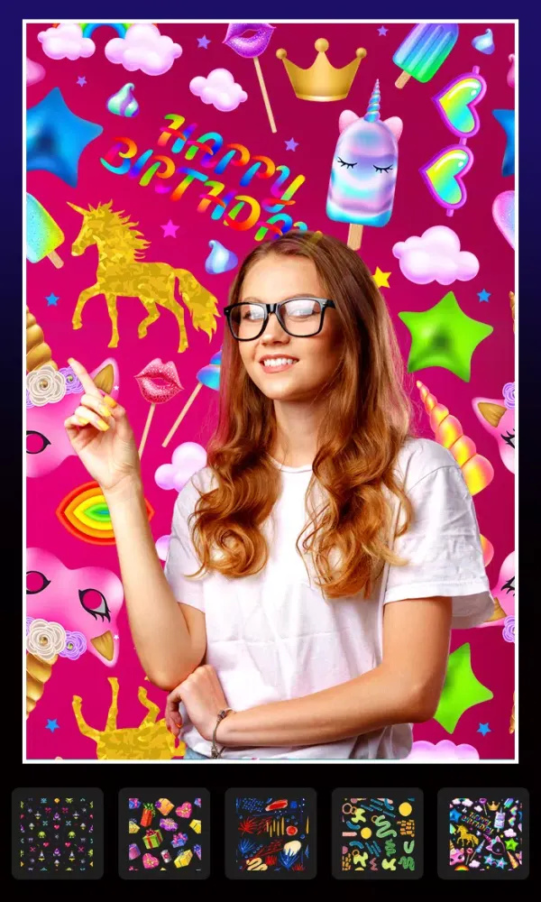 Neon Spiral Line Photo Editor Screenshots