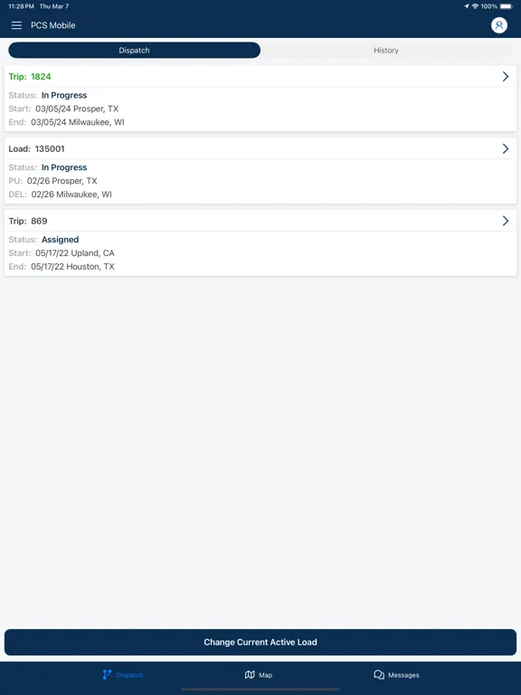 Captures d'écran de PCS Mobile TMS iPad 