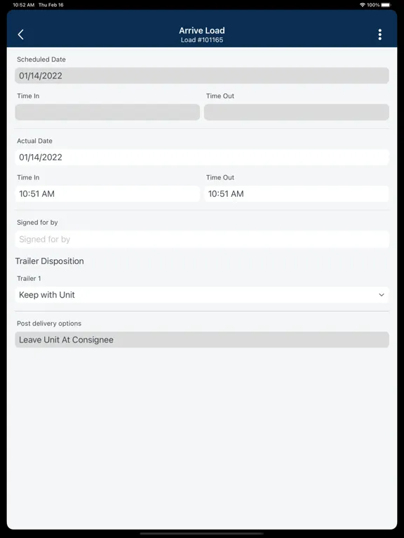 Captures d'écran de PCS Mobile TMS iPad 
