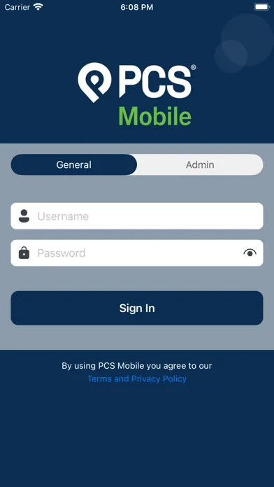 Captures d'écran de PCS Mobile TMS