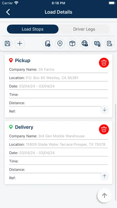 Captures d'écran de PCS Mobile TMS