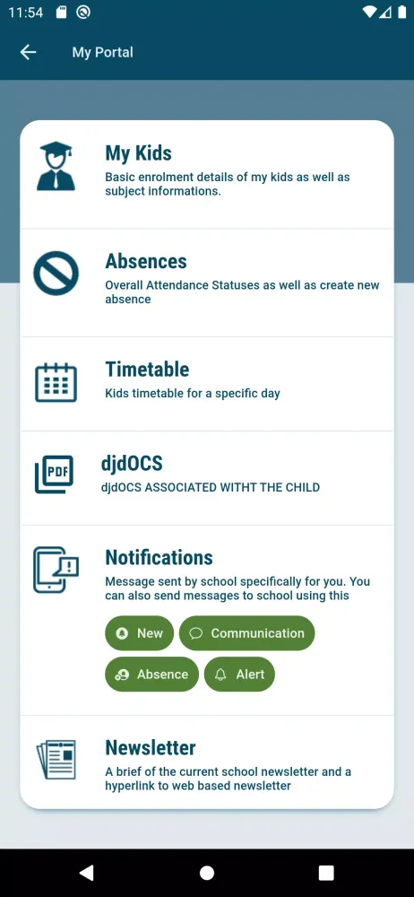 Captures d'écran de FACTS School App