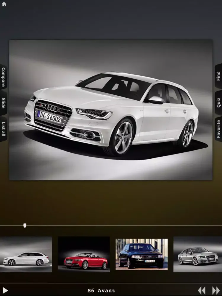 Capturas de pantalla de Audi Showroom iPad 