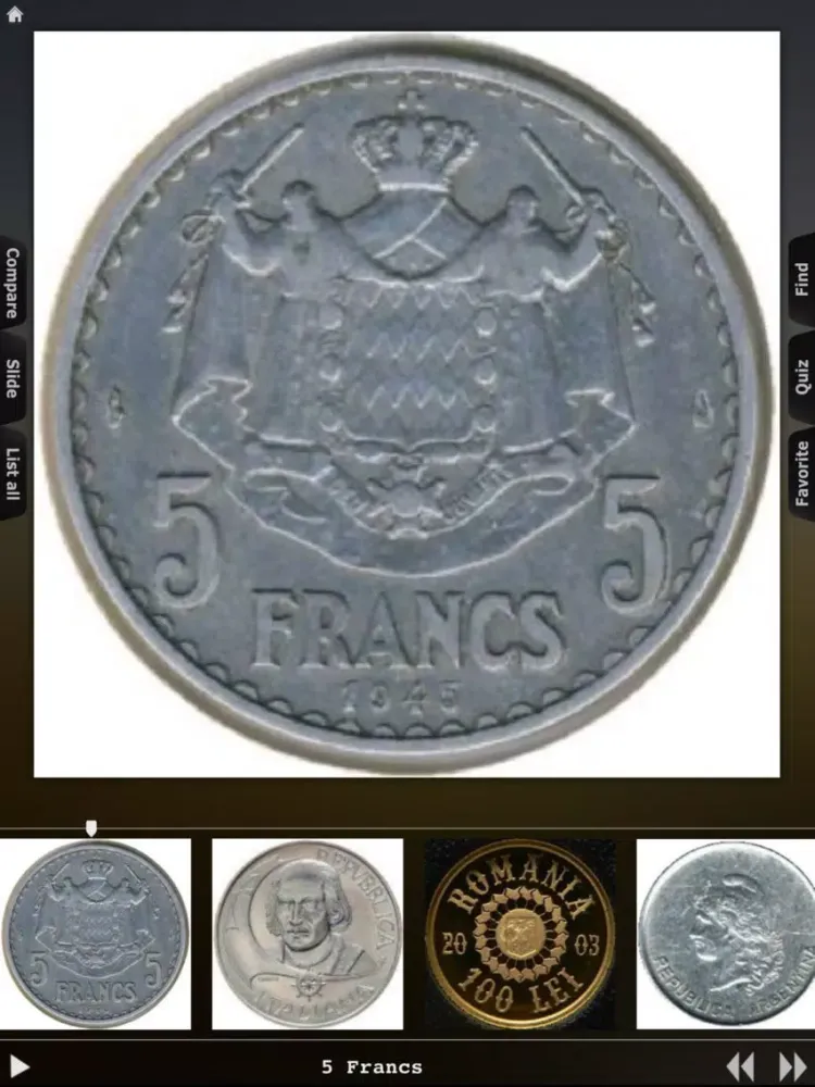 Tangkapan skrin Coins Catalog iPad 