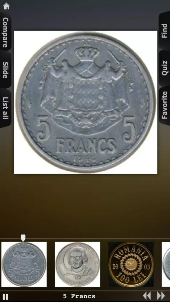 Tangkapan skrin Coins Catalog