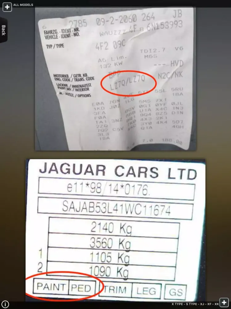 Car Color Code Locations Info iPad  স্ক্রিনশট