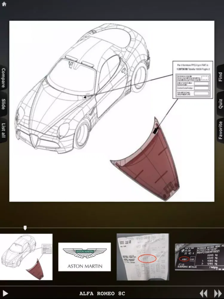 Car Color Code Locations Info iPad  স্ক্রিনশট