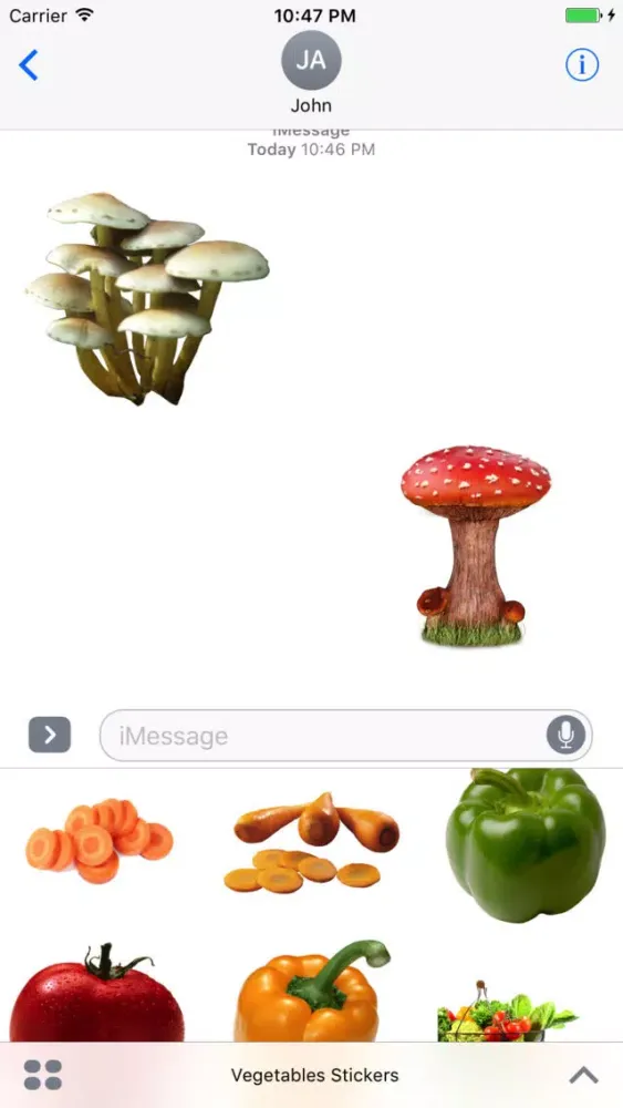 Fun Vegetables Stickers + Ekran Görüntüleri